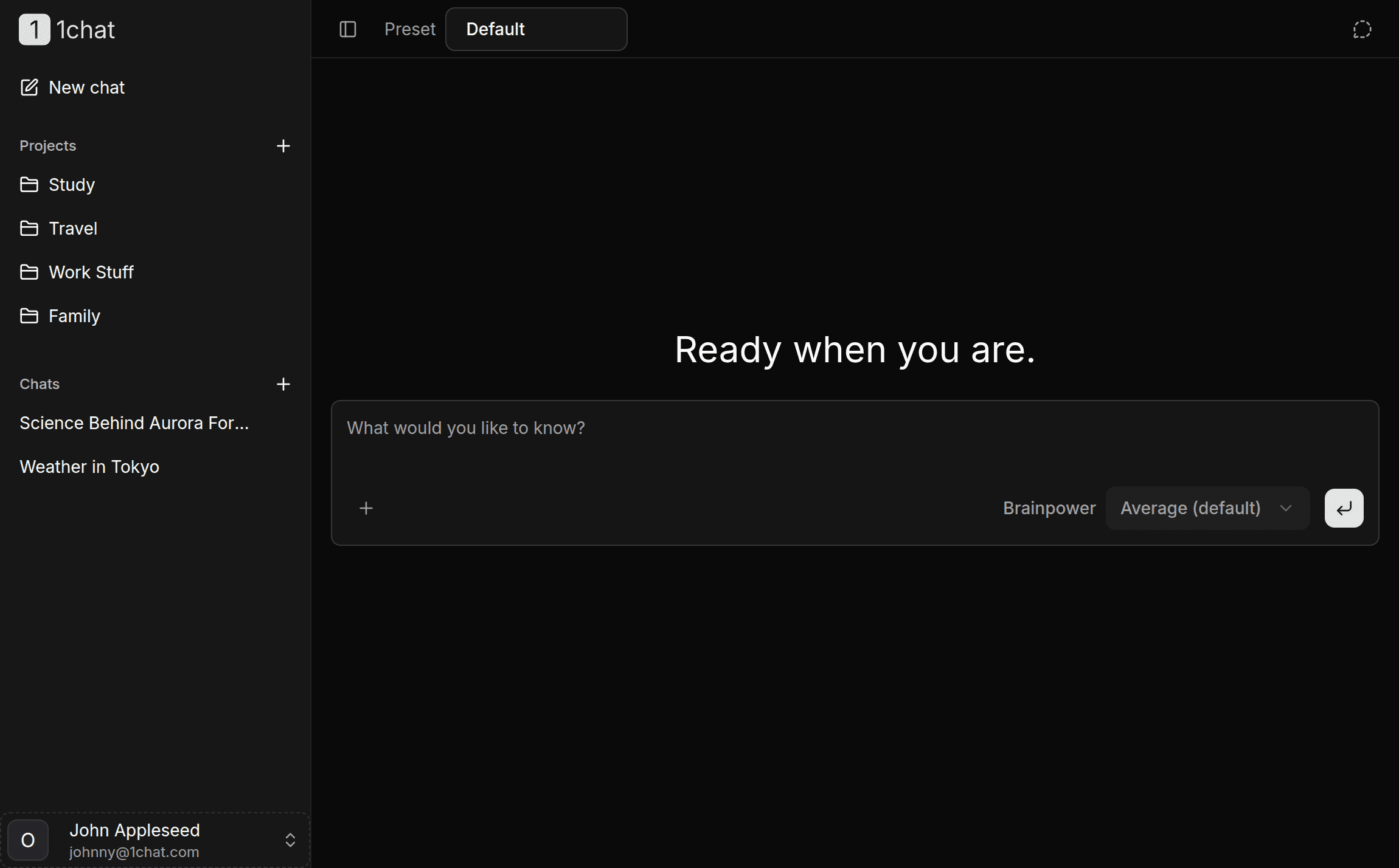 1chat app preview