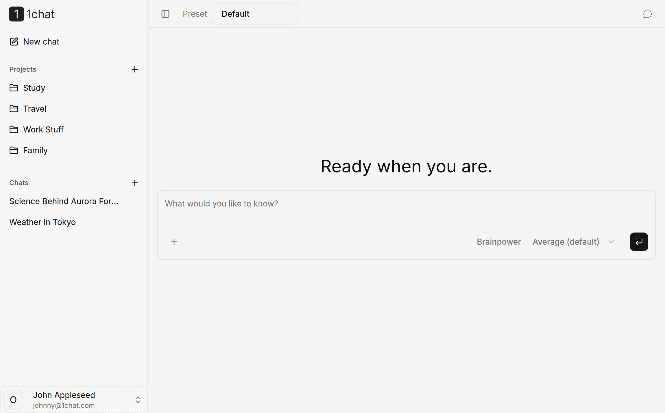 1chat app preview